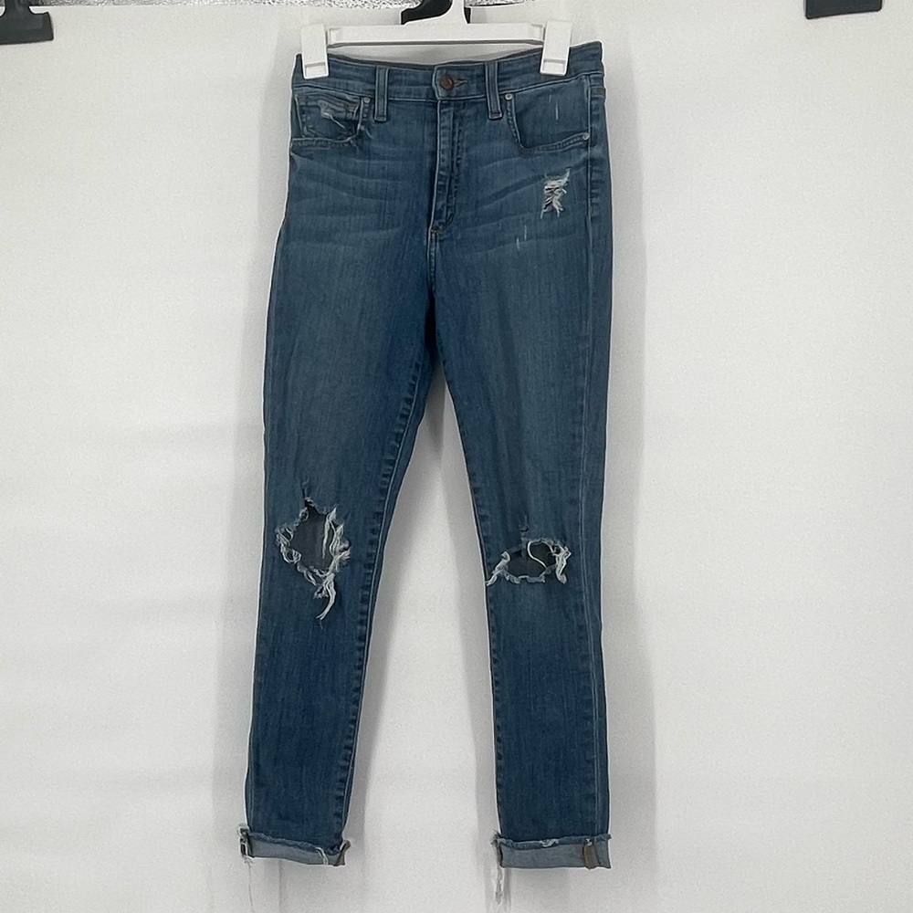 Joes jeans Medellin high rise skinny ankle distressed jeans